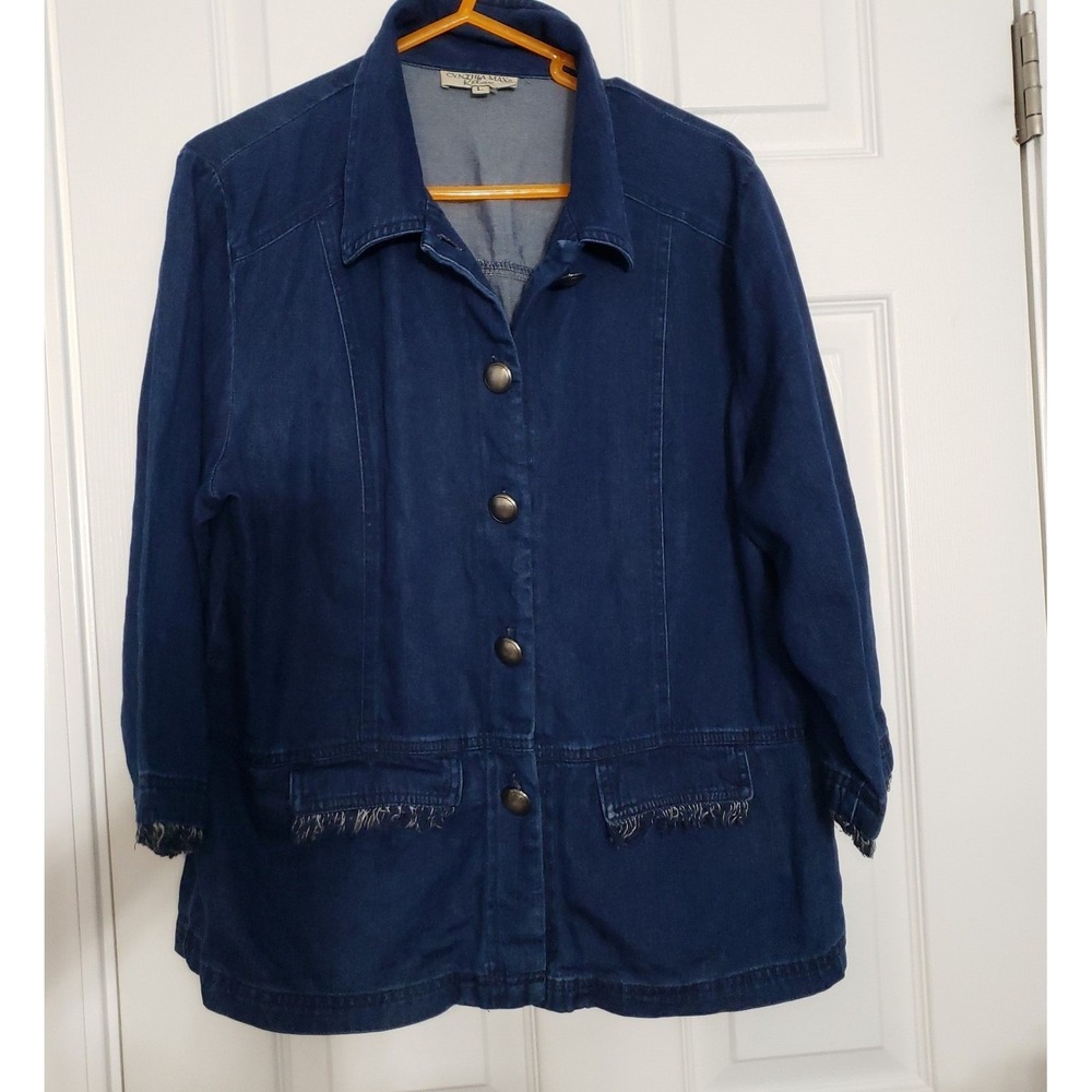 Cynthia Max Relax Womans‎ Denim Jacket Size Large